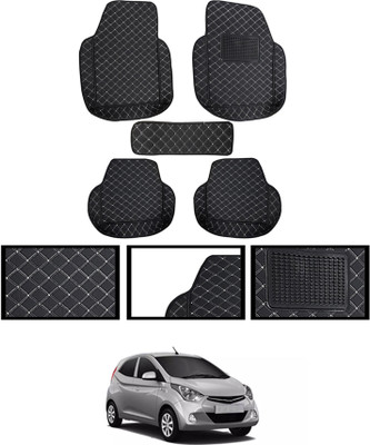 MATIES Leatherite 7D Mat For  Hyundai Eon(Black)