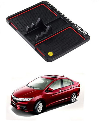 GS Grow n Shine Rubber Standard Mat For  Honda City i-Dtec(Black)