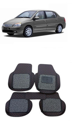 ARNEJA Leatherite 7D Mat For  Tata Indigo XL(Red, Black)