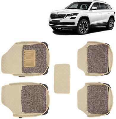 Kingsway Leatherite 7D Mat For  Skoda Kodiaq(Beige)