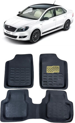 Arnejaa Polyutherine 3D Mat For  Skoda Rapid(Black)