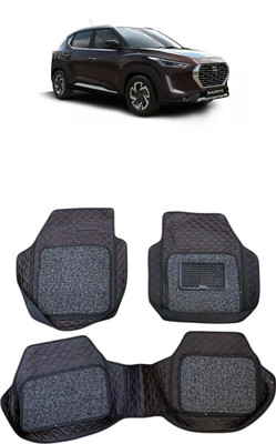 ARNEJA Leatherite 7D Mat For  Nissan Magnite(Red, Black)