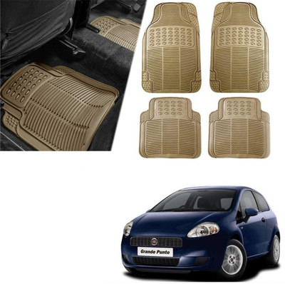 Znee Smart Rubber Standard Mat For  Universal For Car(Beige)