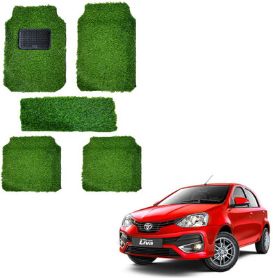 Oshotto Rubber, Plastic Standard Mat For  Toyota Etios Liva(Green)