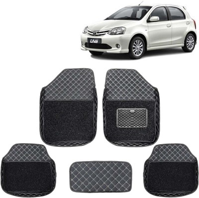 Kingsway Leatherite 7D Mat For  Toyota Etios Liva(Black)