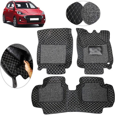 AUTOMOXCO Leather 7D Mat For  Hyundai Grand i10 Nios(Silver)