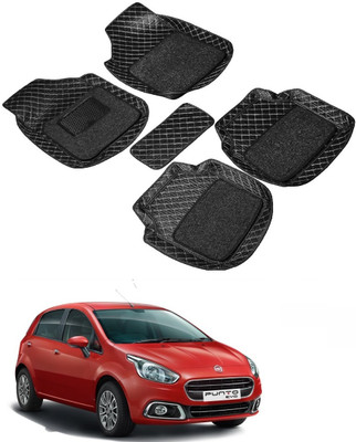 ARNEJA Leatherite 7D Mat For  Fiat Punto(Black)