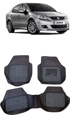 Arnejaa Leatherite 7D Mat For  Maruti Suzuki SX4(Red, Black)