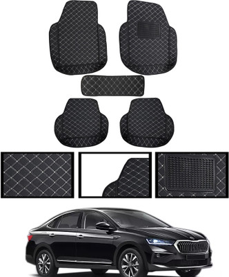 ABJD Leatherite 7D Mat For  Skoda Slavia(Black)