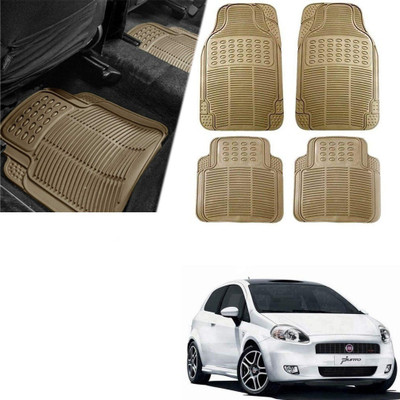 Znee Smart Rubber Standard Mat For  Universal For Car(Beige)