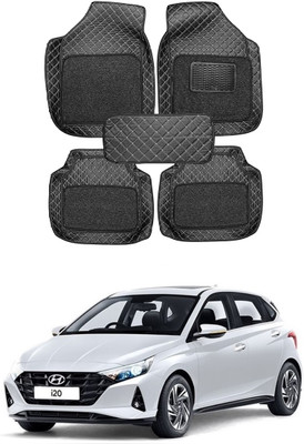 arneja trading company Leatherite 7D Mat For  Hyundai i20(Silver, Black)