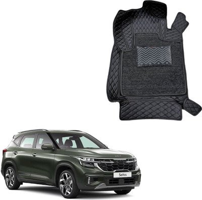 TOFIT ENTERPRISE Leatherite, EVA 7D Mat For  Kia Sonet(Black)