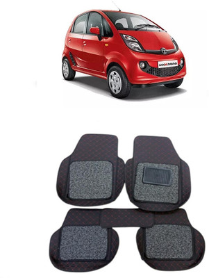Arnejaa Leatherite 7D Mat For  Tata Nano Genx(Red, Black)