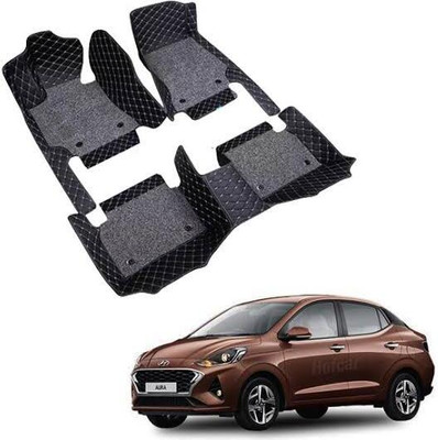 AUTOMOXCO Leather 7D Mat For  Hyundai Aura(Silver)