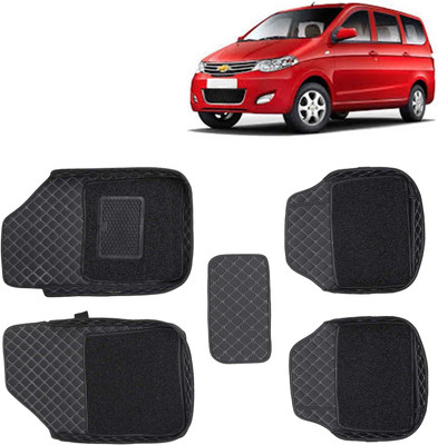 Kingsway Leatherite 7D Mat For  Chevrolet Enjoy(Black)