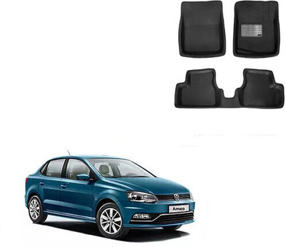 Autorepute Leather 5D Mat For  Volkswagen Ameo(Black)