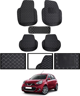 MATIES Leatherite 7D Mat For  Nissan Micra(Black)
