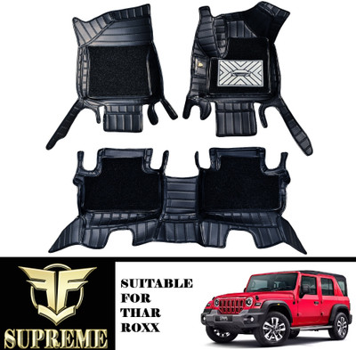 Fit Fly Leather 9D Mat For  Mahindra Thar Roxx(Black)