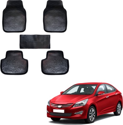 SS FOR YOUR SMART NEEDS Vinyl Standard Mat For  Hyundai Verna Fluidic(Black)