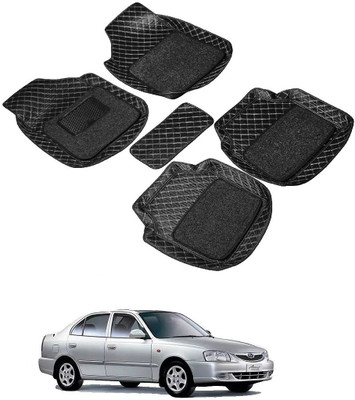 Autocom Leatherite 7D Mat For  Hyundai Accent(Black)