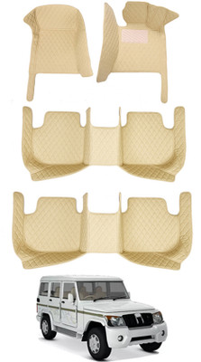 MATIES Leatherite 7D Mat For  Mahindra Bolero(Beige)