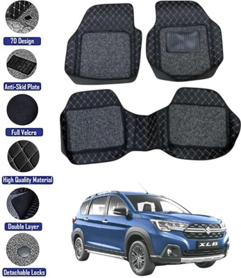 GENFRID Leather 7D Mat For  Maruti Suzuki XL6(Silver, Black)