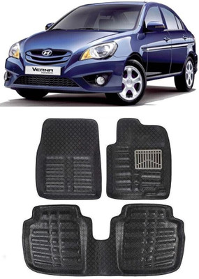 arneja trading company Polyutherine 3D Mat For  Hyundai Verna Transform(Black)