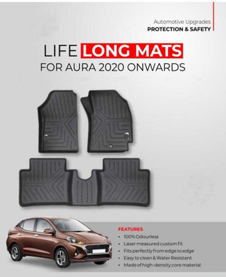 AUTOMOXCO TPV Tray Mat For  Hyundai Aura(Black)