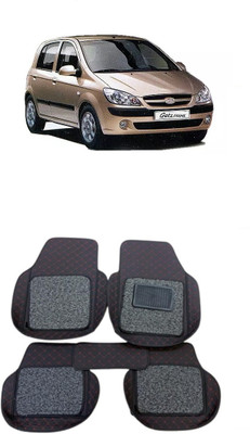Arnejaa Leatherite 7D Mat For  Hyundai Getz Prime(Red, Black)