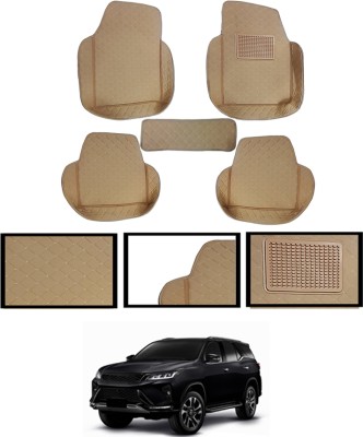 ABJD Leatherite 7D Mat For  Toyota Universal For Car(Beige)