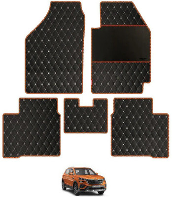 elegant Leatherite Standard Mat For  Skoda Kushaq(Black, Orange)