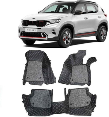 KUNTAIL Leatherite 7D Mat For  Kia Sonet(Black)