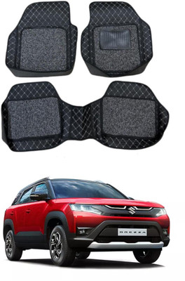 arneja trading company Leatherite 7D Mat For  Maruti Suzuki New Brezza(Silver, Black)