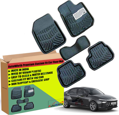 Autowhrib Plastic 3D Mat For  Hyundai Verna(Black)