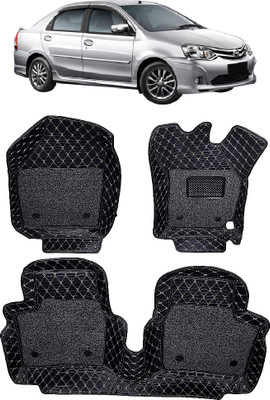 INSURE AUTOMOTIVE Leather 7D Mat For  Toyota Etios(Black)
