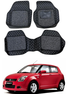 ARNEJA Leatherite 7D Mat For  Maruti Swift(Silver, Black)