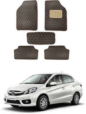MATIES Leatherite Standard Mat For  Honda Amaze(Brown)
