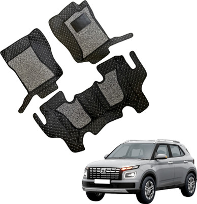 Mecarnic Leatherite 7D Mat For  Hyundai Venue(Black)
