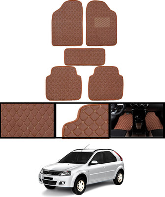 MATIES Leatherite Standard Mat For  Mahindra Verito Vibe(Brown)