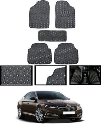 ABJD Leatherite Standard Mat For  Skoda Superb(Black)