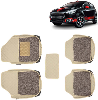 Kingsway Leatherite 7D Mat For  Fiat Abarth Punto(Beige)