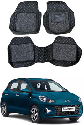 ARNEJA Leatherite 7D Mat For  Hyundai Grand i10 Nios(Silver, Black)