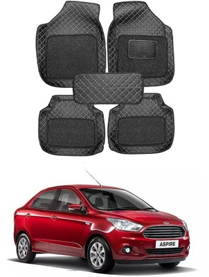 arneja trading company Leatherite 7D Mat For  Ford Aspire(Silver, Black)