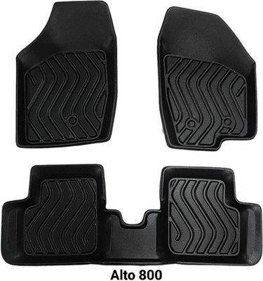 AUTOMOXCO TPV Tray Mat For  Maruti Alto 800(Black)