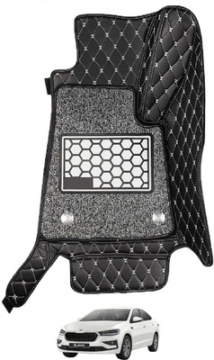 Euro Care Leatherite 7D Mat For  Skoda Slavia(Black)