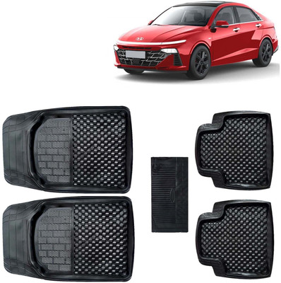 Kingsway PVC Tray Mat For  Hyundai Verna(Black)