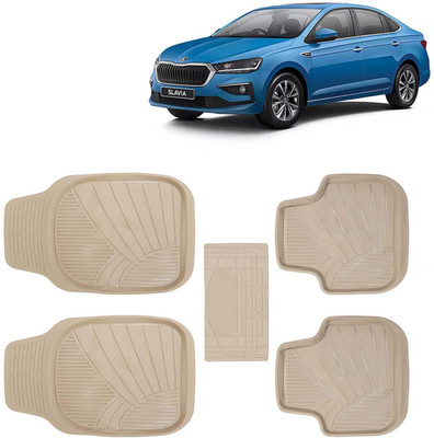 Kingsway PVC Tray Mat For  Skoda Slavia(Beige)