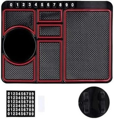 MFORALL Silicone Standard Mat For  Universal For Car(Black)