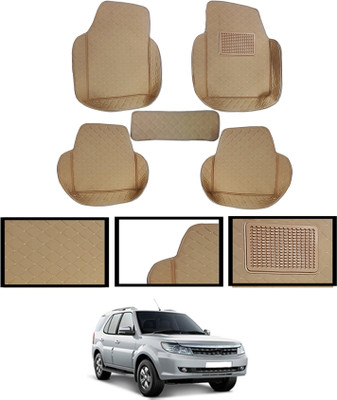AYW Leatherite 7D Mat For  Tata Safari Storme(Beige)