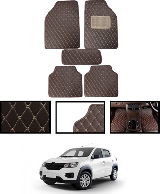 MATIES Leatherite Standard Mat For  Renault Kwid(Brown)